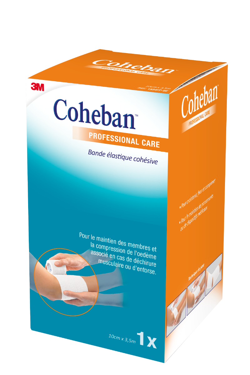 3M COHEBAN COHESIVE ELASTIC TRAINING BAND WHITE 10CMX3 5CM