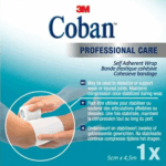 3M COHEBAN COHESIVE ELASTIC TRAINING BAND WHITE 5CMX2 3CM