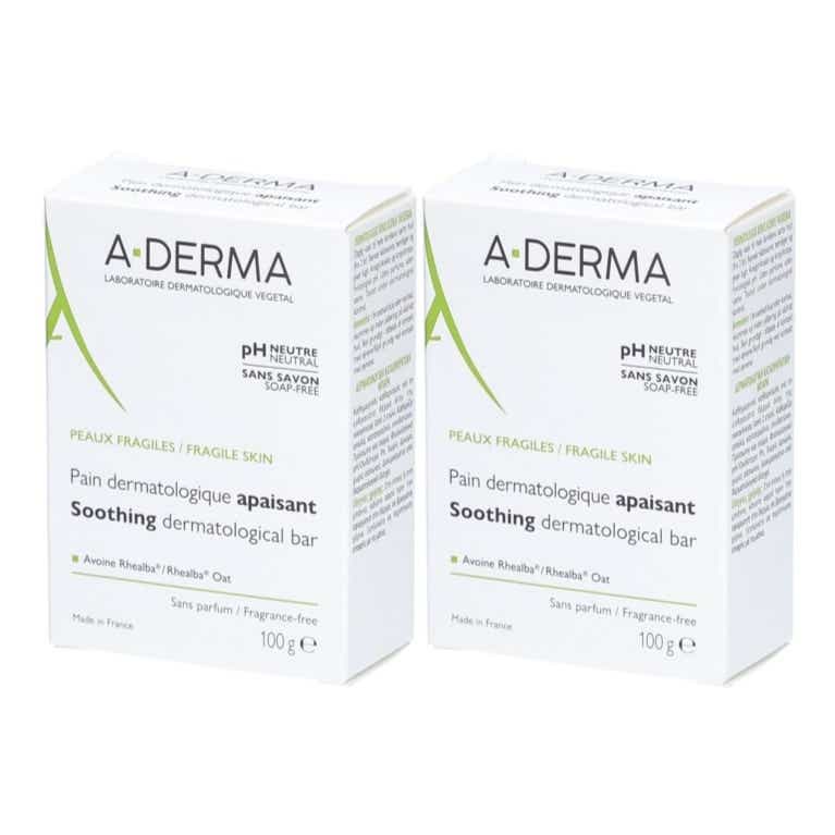 A DERMA THE ESSENTIALS SOOTHING DERMATOLOGICAL BREAD 2 BOXES OF 100G