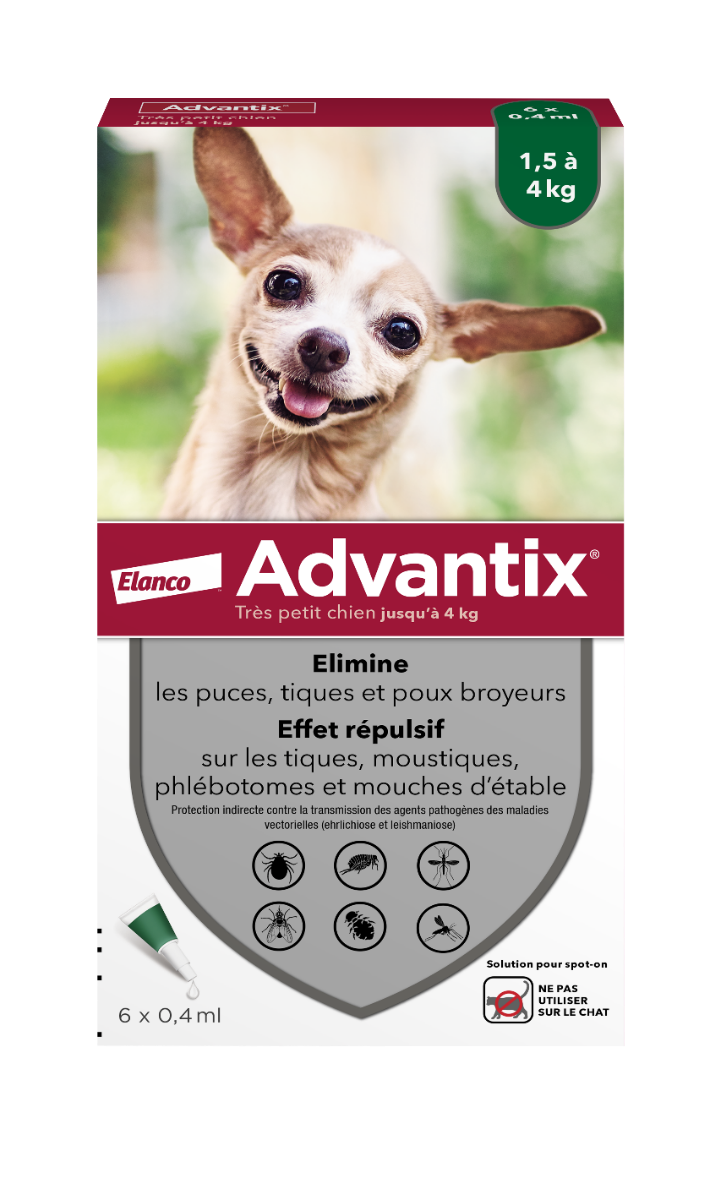 ADVANTIX ADVANTIX EXTERNAL ANTI-PARASITIC VERY SMALL DOG ​​6 PIPETTES HTML