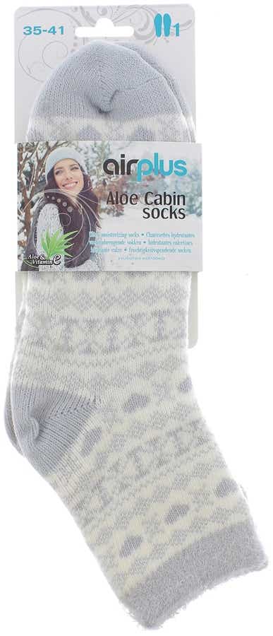 AIR PLUS ALOE CABIN HYDRATING SOCKS HEART GRAY SIZE 35 41 1 PAIR