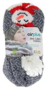 AIR PLUS KIDS ALOE CABIN MOISTURIZING SLIPPERS SNOWMAN SIZE 26 31 1 PAIR