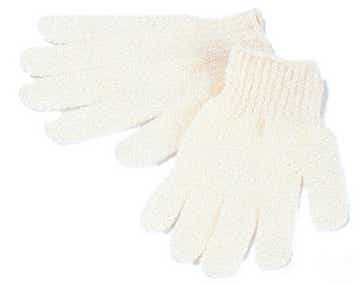 ALTESSE EXFOLIATING MASSAGE GLOVE NYLON WHITE COLOR 1 PAIR