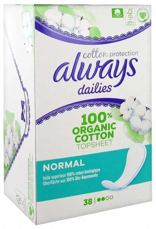 ALWAYS DAILIES COTTON PROTECTION NORMAL 38 PROTEGE BRIEFS