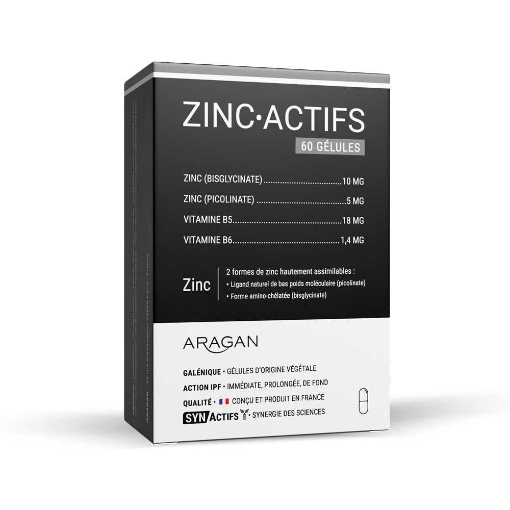 ARAGAN ZINC SYNACTIVE ACTIVE ACTIVE 60 CAPSULES