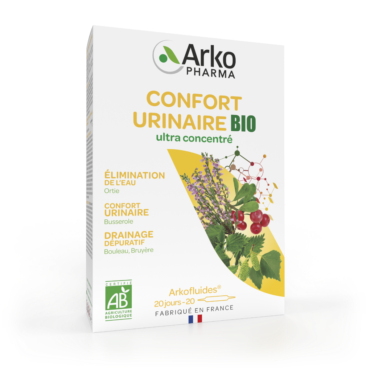 ARKOPHARMA ARKOFLUIDES URINARY COMFORT 20 AMPOULES OF 10ML