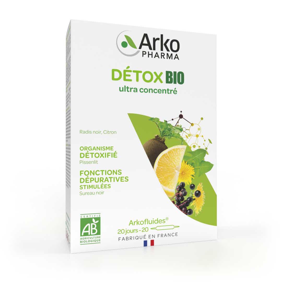 ARKOPHARMA ARKOFLUIDES DETOX 20 AMPOULES OF 10ML
