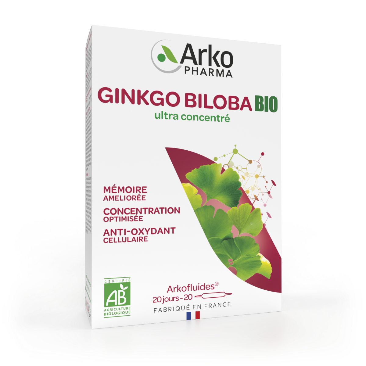 ARKOPHARMA ARKOFLUIDES ORGANIC CONCENTRATION MEMORY 20 AMPOULES OF 10ML