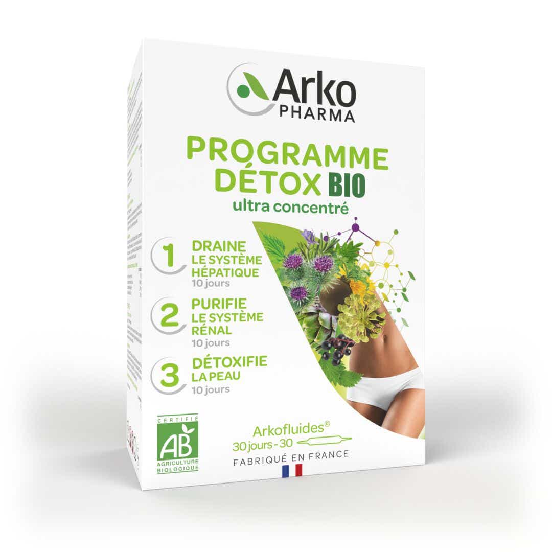 ARKOPHARMA ARKOFLUIDES TRIPLE ACTION DETOX PROGRAM 30 AMPOULES OF 10ML