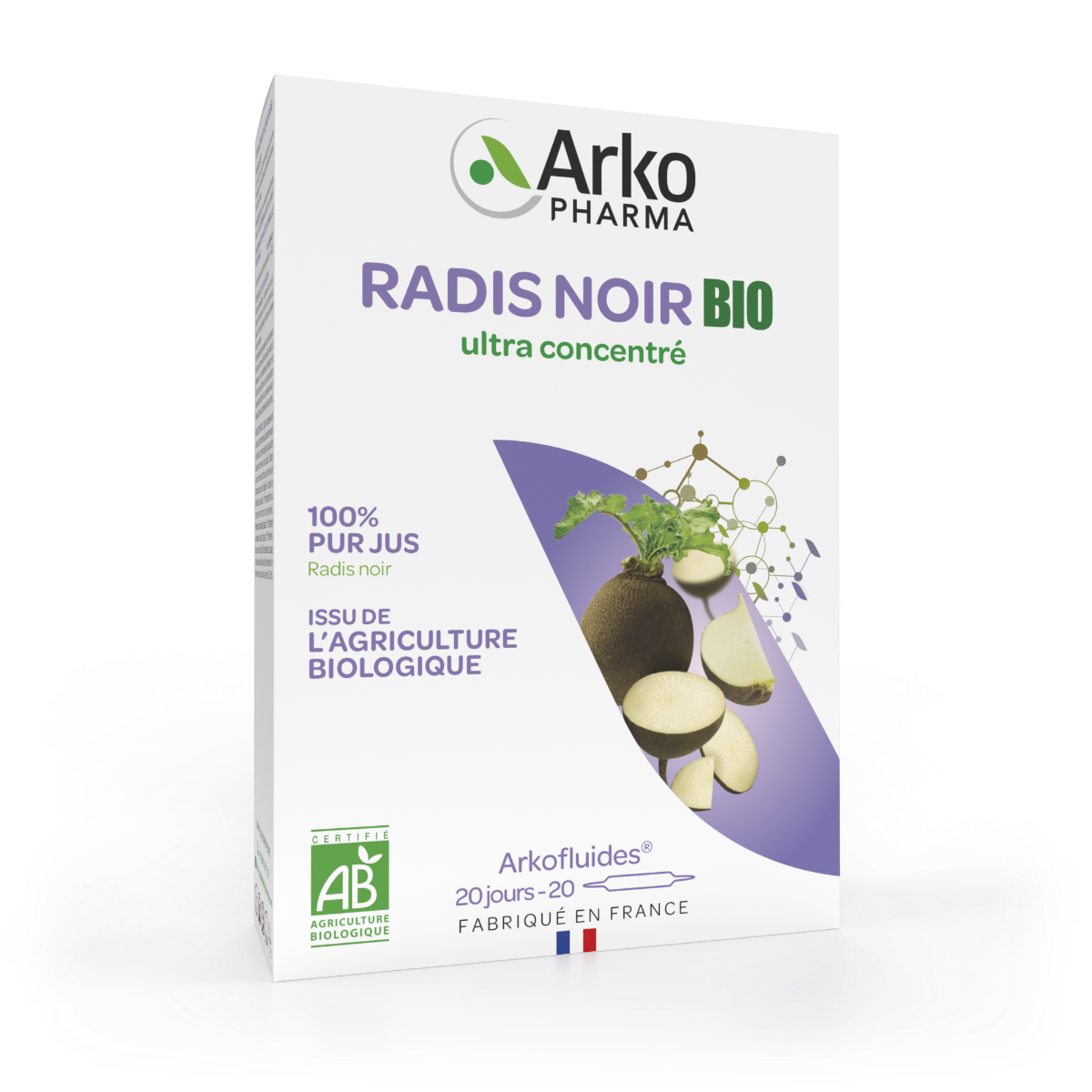 ARKOPHARMA ARKOFLUIDS BLACK RADISH 20 AMPOULES OF 10ML