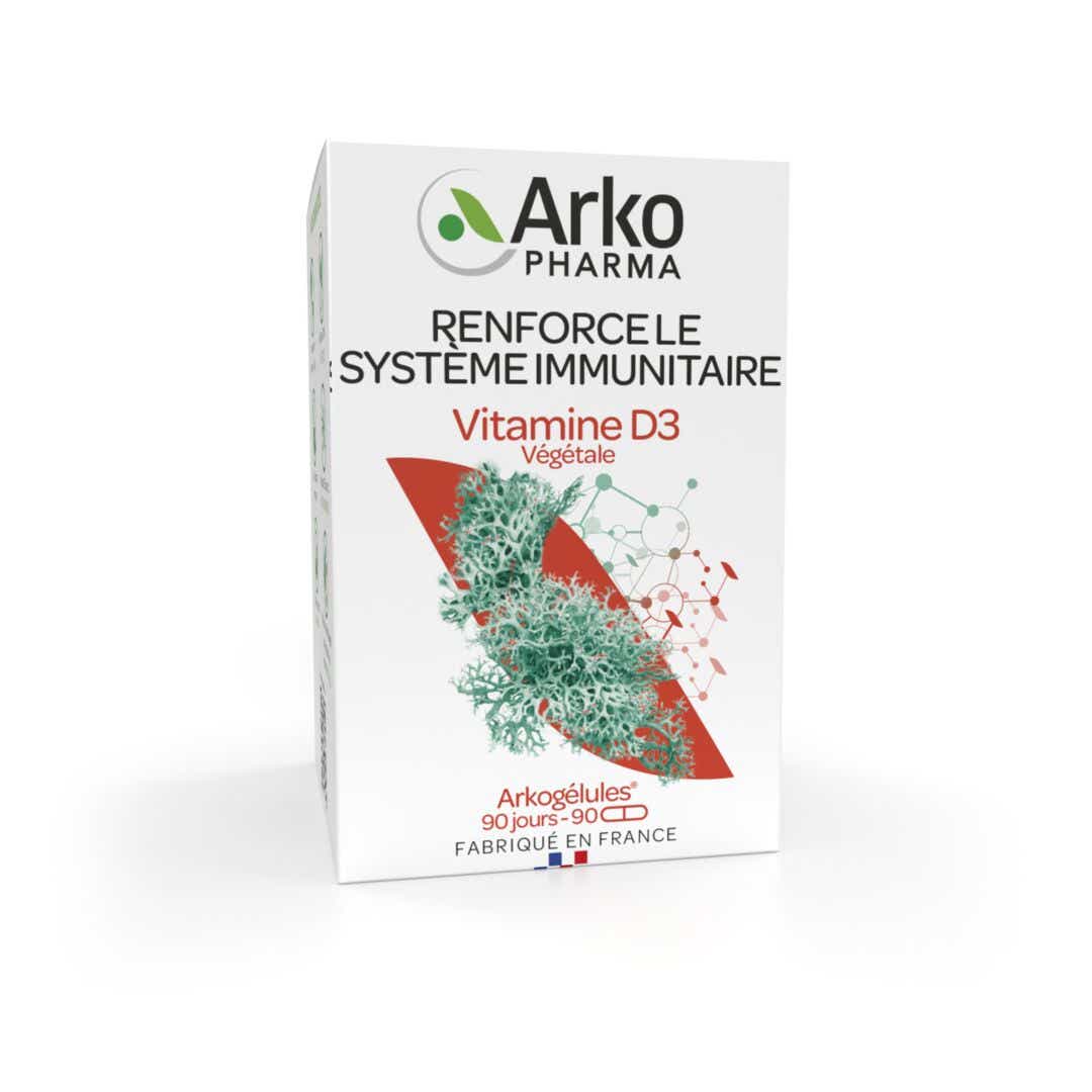 ARKOPHARMA ARKOCAPS VEGETABLE VITAMIN D3 90 CAPSULES