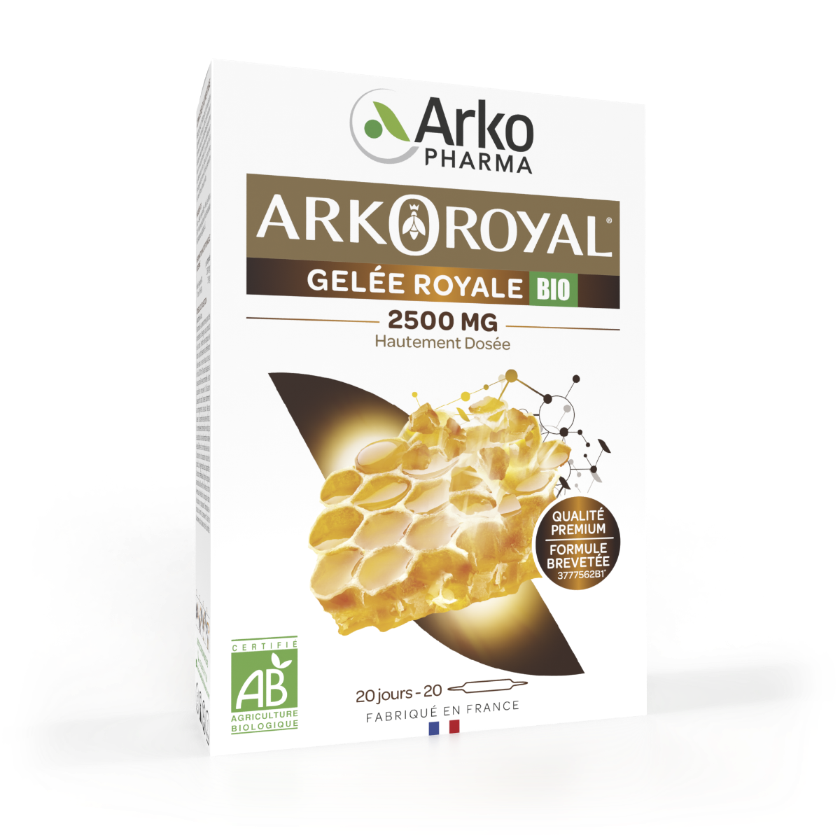 ARKOPHARMA ARKOROYAL ORGANIC ROYAL JELLY 2500MG 20 BULBS