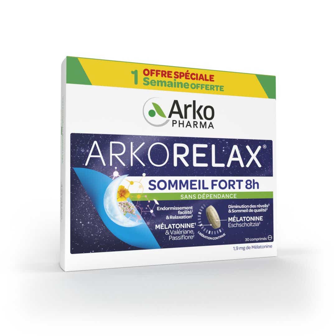 ARKORELAX STRONG SLEEP 8H 30 TABLETS