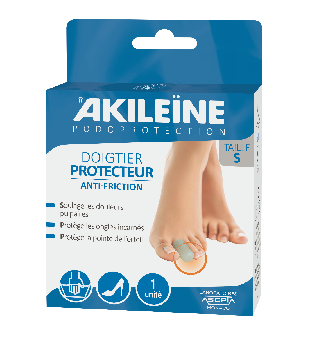 ASEPTA AKILEINE PODOPROTECTION PROTECTIVE FINGER CAP SIZE L