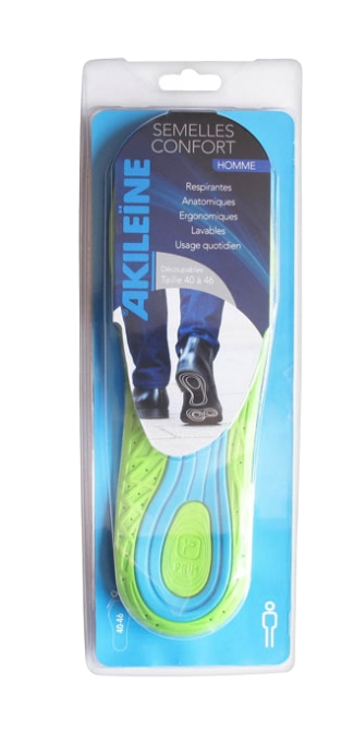 ASEPTA AKILEINE MEN'S COMFORT INSOLES 40 46 1 PAIR