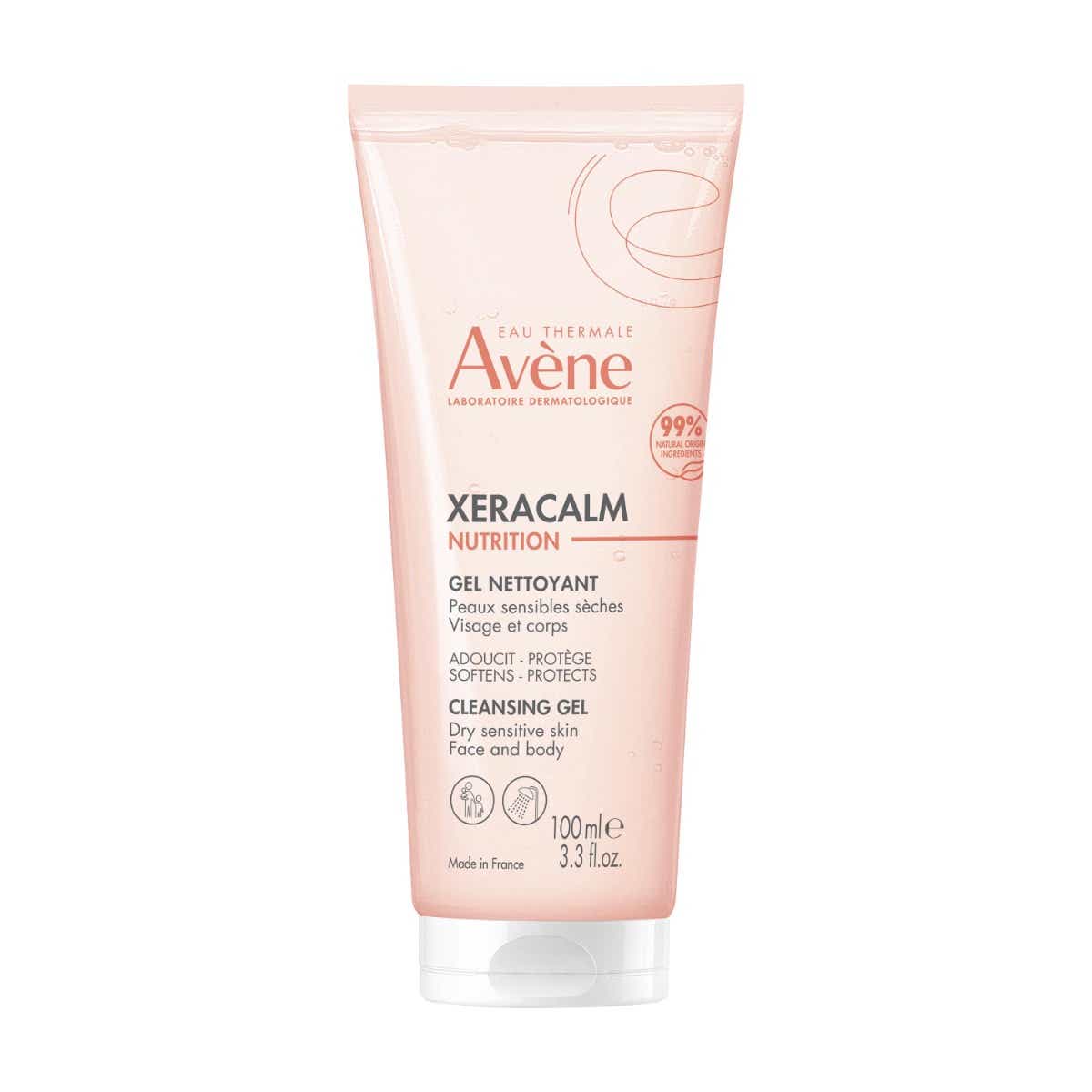 AVENE XERACALM NUTRITION FACE AND BODY CLEANSER GEL SENSITIVE AND DRY SKIN 100ML