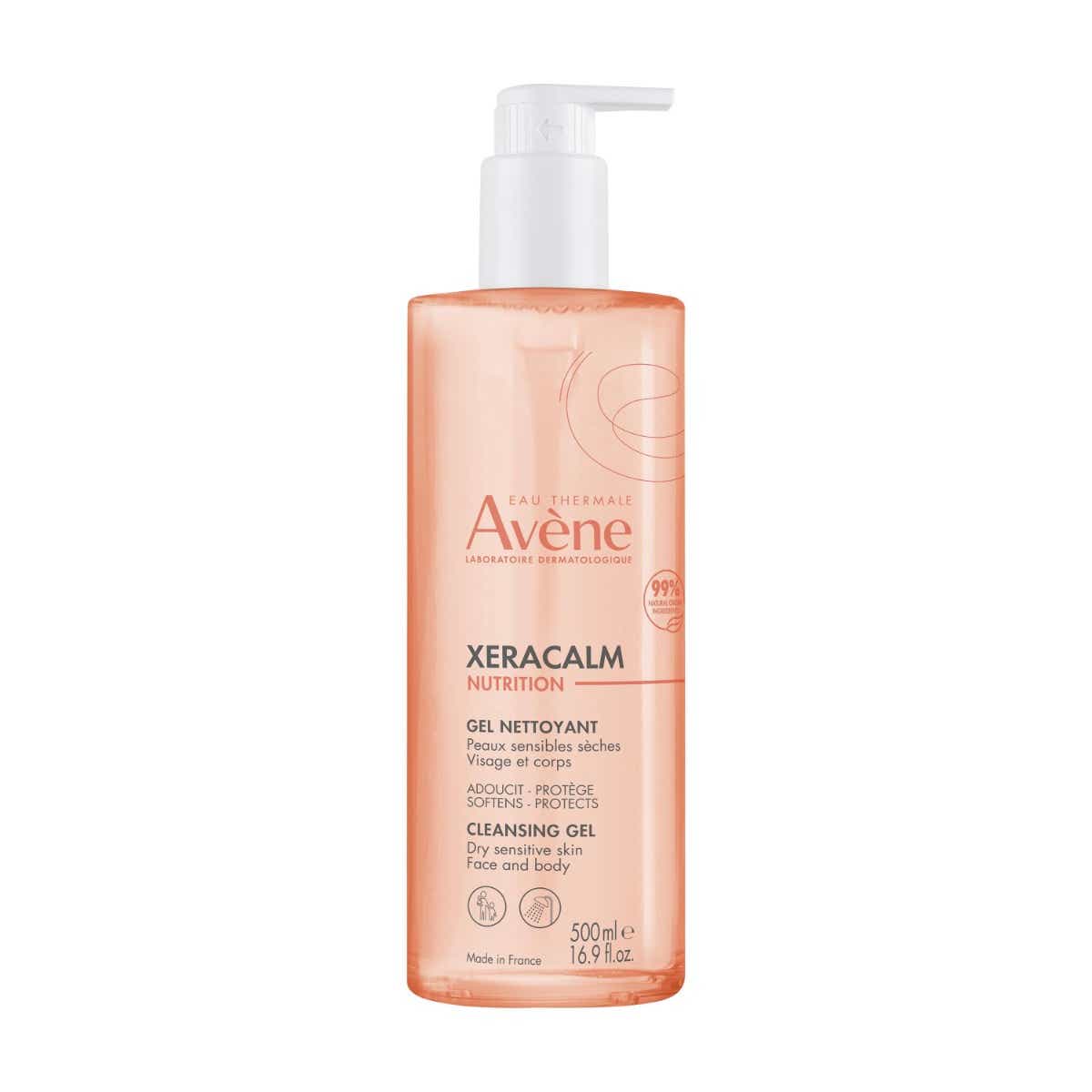 AVENE XERACALM NUTRITION FACE AND BODY CLEANSER GEL SENSITIVE AND DRY SKIN 500ML