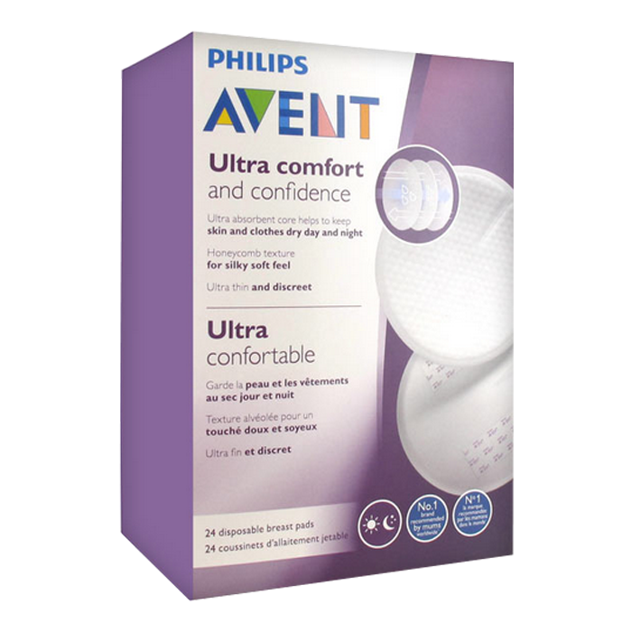 AVENT ULTRA COMFORTABLE DISPOSABLE NIGHT NURSING PADS 24 UNITS