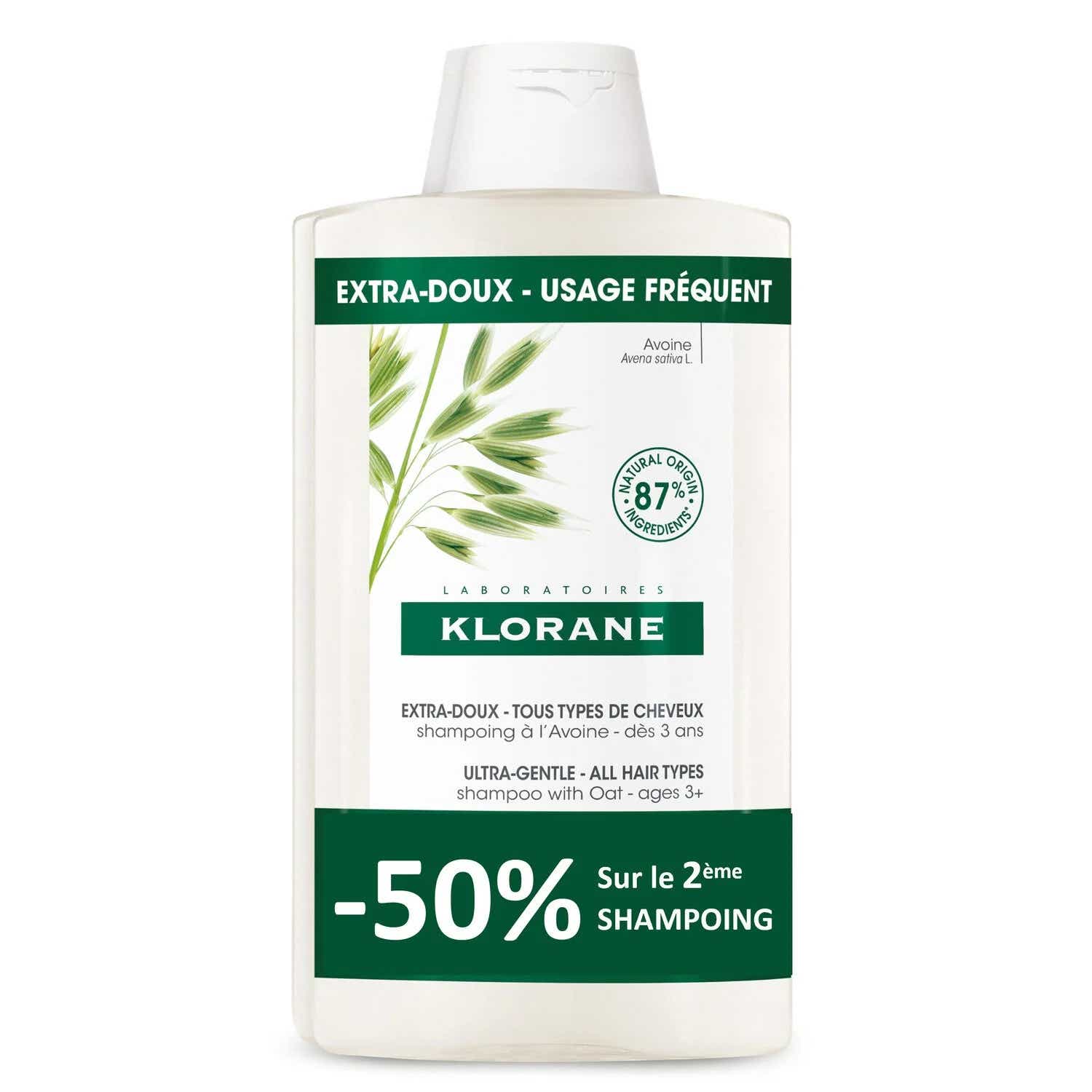 OAT EXTRA GENTLE SHAMPOO FOR ALL HAIR TYPES 2X400ML