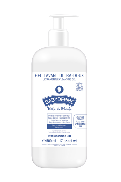 BABYDERME BABY FAMILY ORGANIC ULTRA GENTLE WASHING GEL 500ML