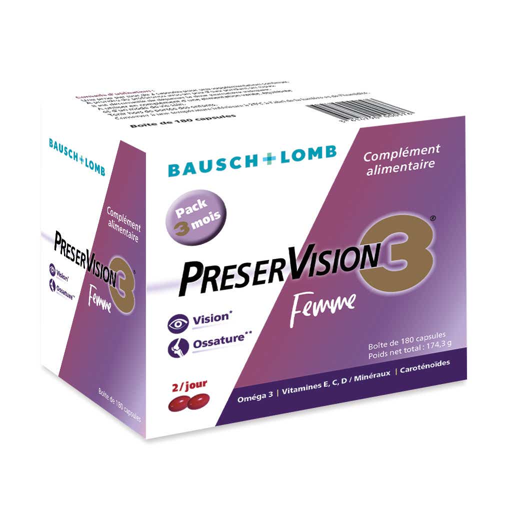 BAUSCH AND LOMB PRESERVISION 3 WOMEN 180 CAPSULES