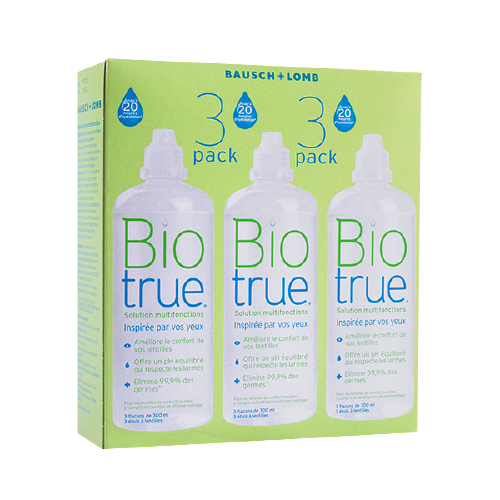 BAUSCH LOMB ORGANIC TRUE MULTIFUNCTION SOLUTION TRIO 3 X 300 ML