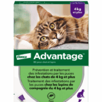 BAYER ADVANTAGE 80 SPOT ON CATS AND RABBITS 4KG AND 4 PIPETTES
