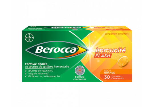 BAYER BEROCCA IMMUNITE FLASH 30 EFFERVESCENT TABLETS