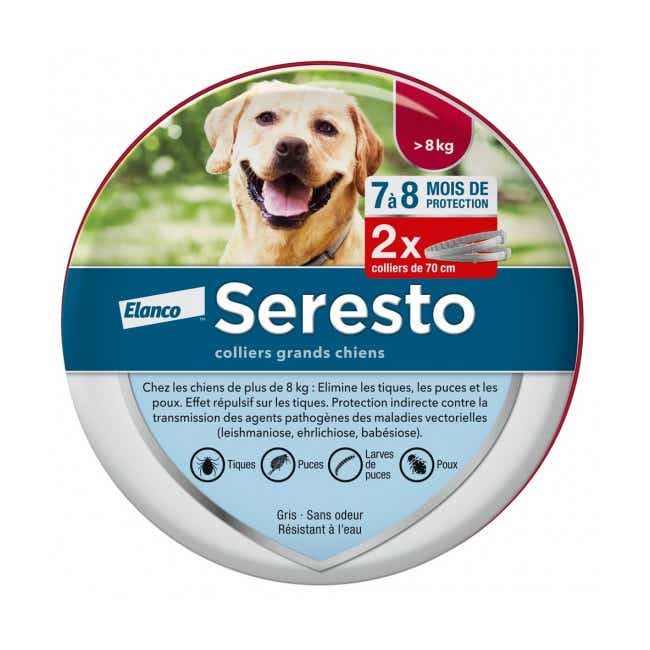 BAYER SERESTO ANTI-PARASITIC COLLAR LARGE DOG 2 UNITS