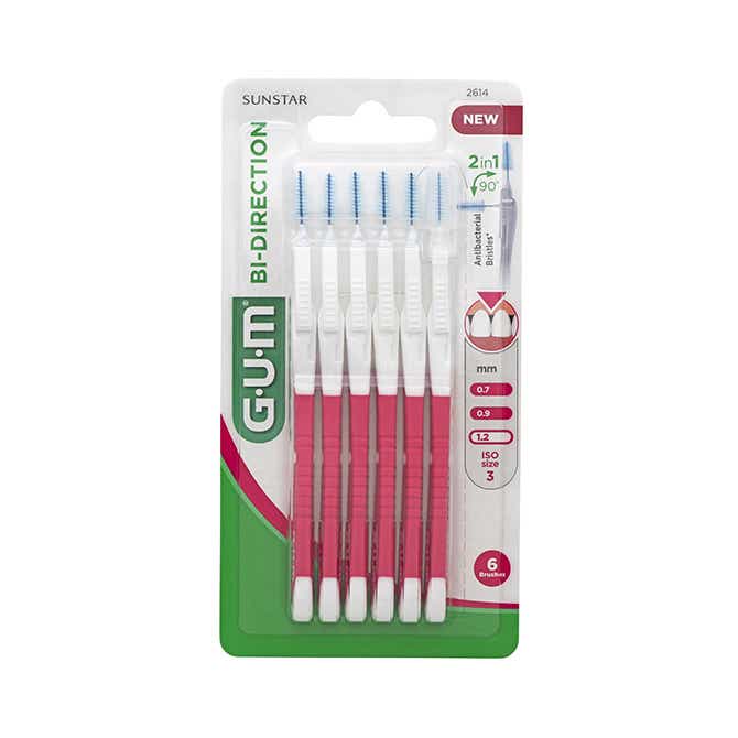 BI DIRECTION INTERDENTAL BRUSHES 2614 1 2MM 6UNITS