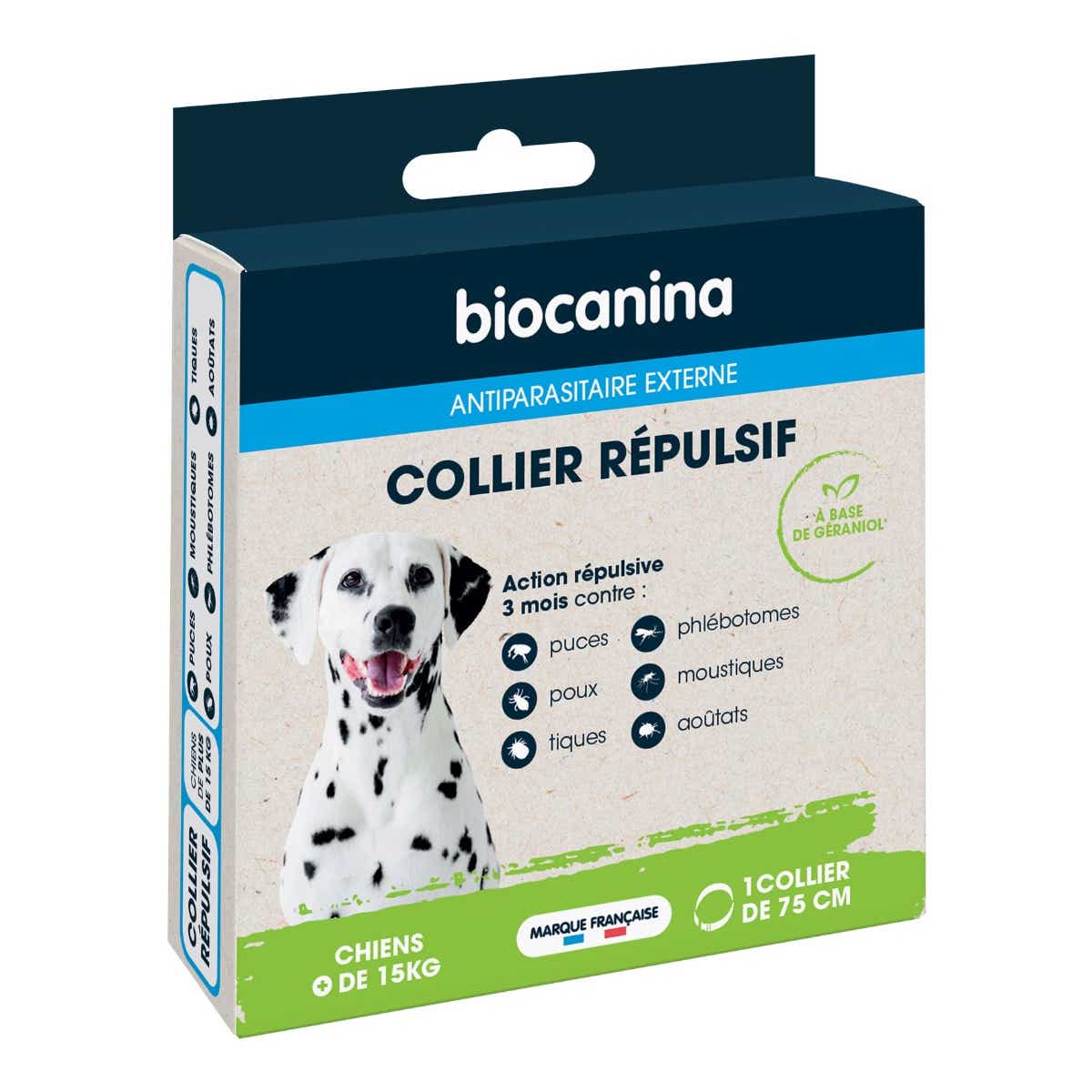 BIOCANINA EXTERNAL ANTI-PARASITIC COLLAR REPELLENT DOG OVER 15 KG 1 UNIT