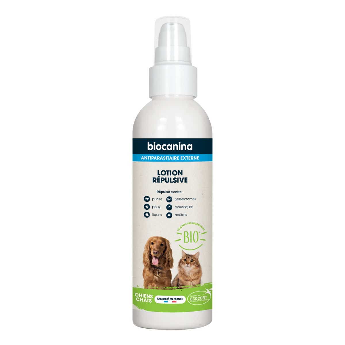 BIOCANINA EXTERNAL ANTI-PARASITIC LOTION ORGANIC REPELLENT LOTION FOR DOG AND CAT 240ML