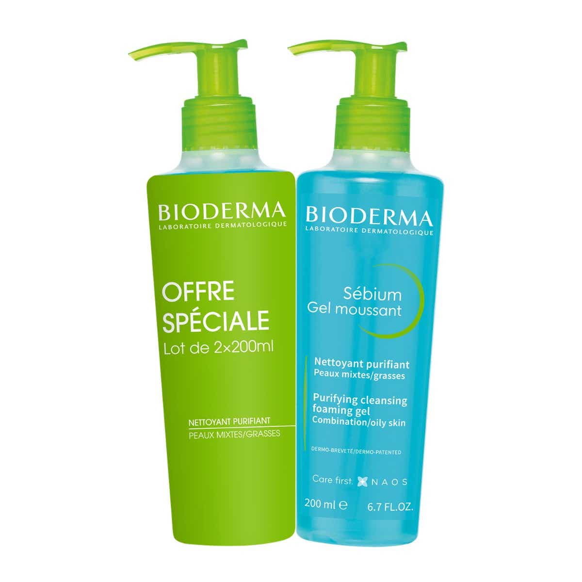 BIODERMA SEBIUM PURIFYING FOAMING GEL DUO 2 X 200ML