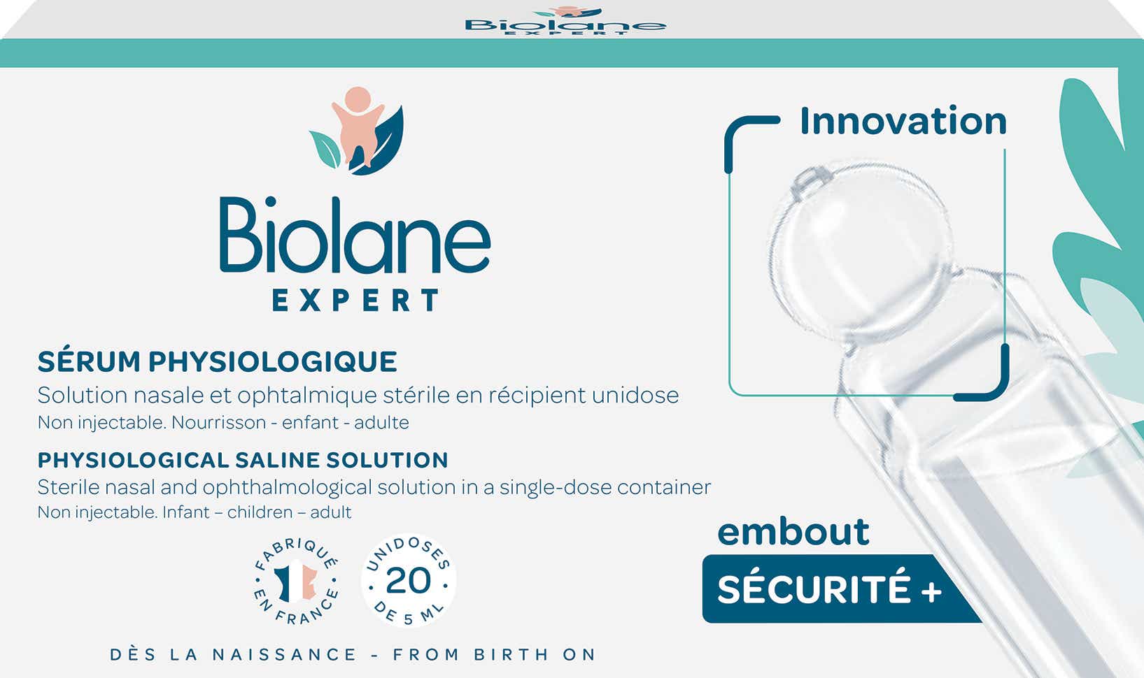 BIOLANE EXPERT PHYSIOLOGICAL SERUM 20 SINGLE DOSE