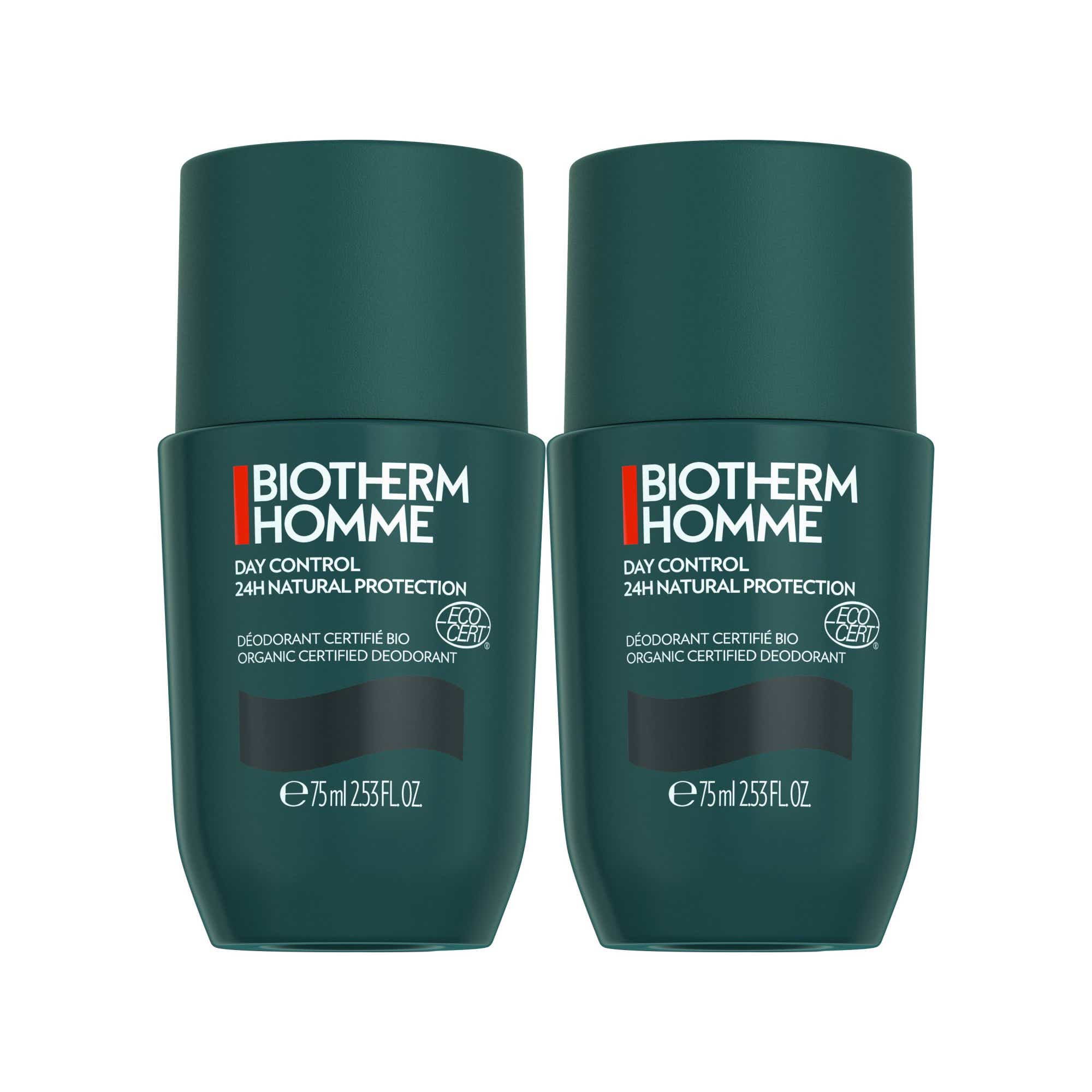 BIOTHERM HOMME DAY CONTROL DEODORANT NATURAL PROTECT 24H ROLL ON 2X75ML