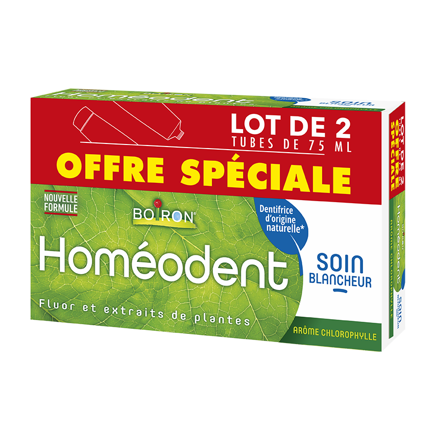 BOIRON HOMEODENT CHLOROPHYLL WHITENING CARE 2 X 75ML