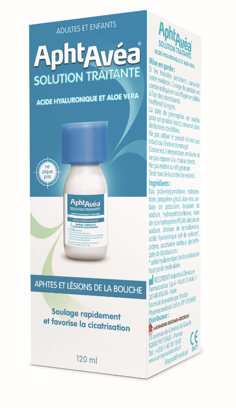 BOUCHARA RECORDATI APHTAVEA TREATMENT SOLUTION APHITES AND MOUTH LESIONS 120ML