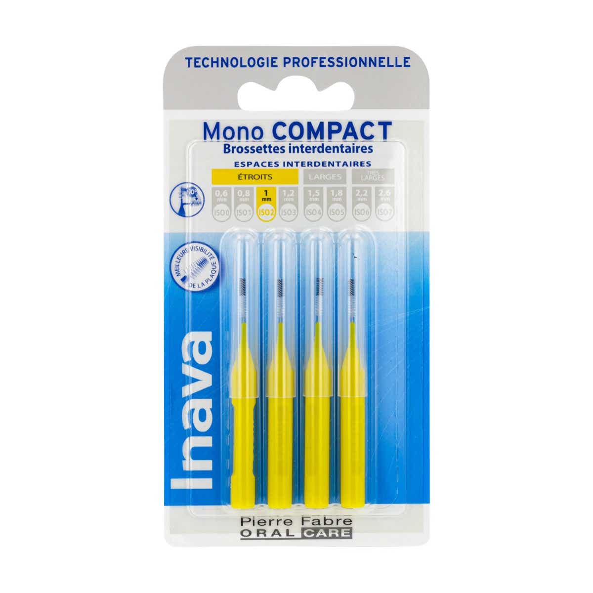 INTERDENTAL BRUSHES MONO COMPACT YELLOW NARROW 4 UNITS