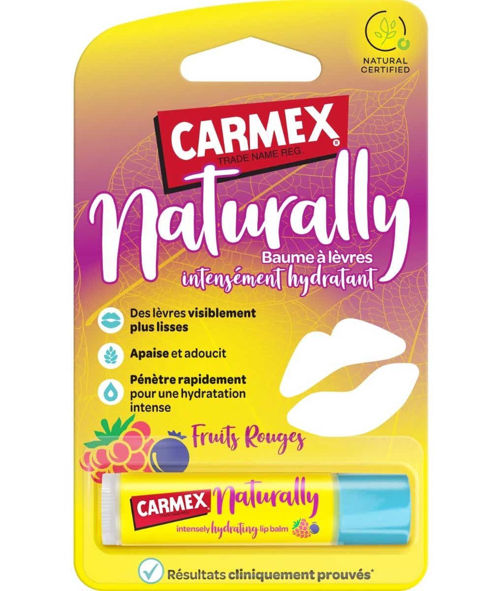 CARMEX NATURALLY INTENSELY MOISTURIZING LIP BALM RED FRUITS 4G