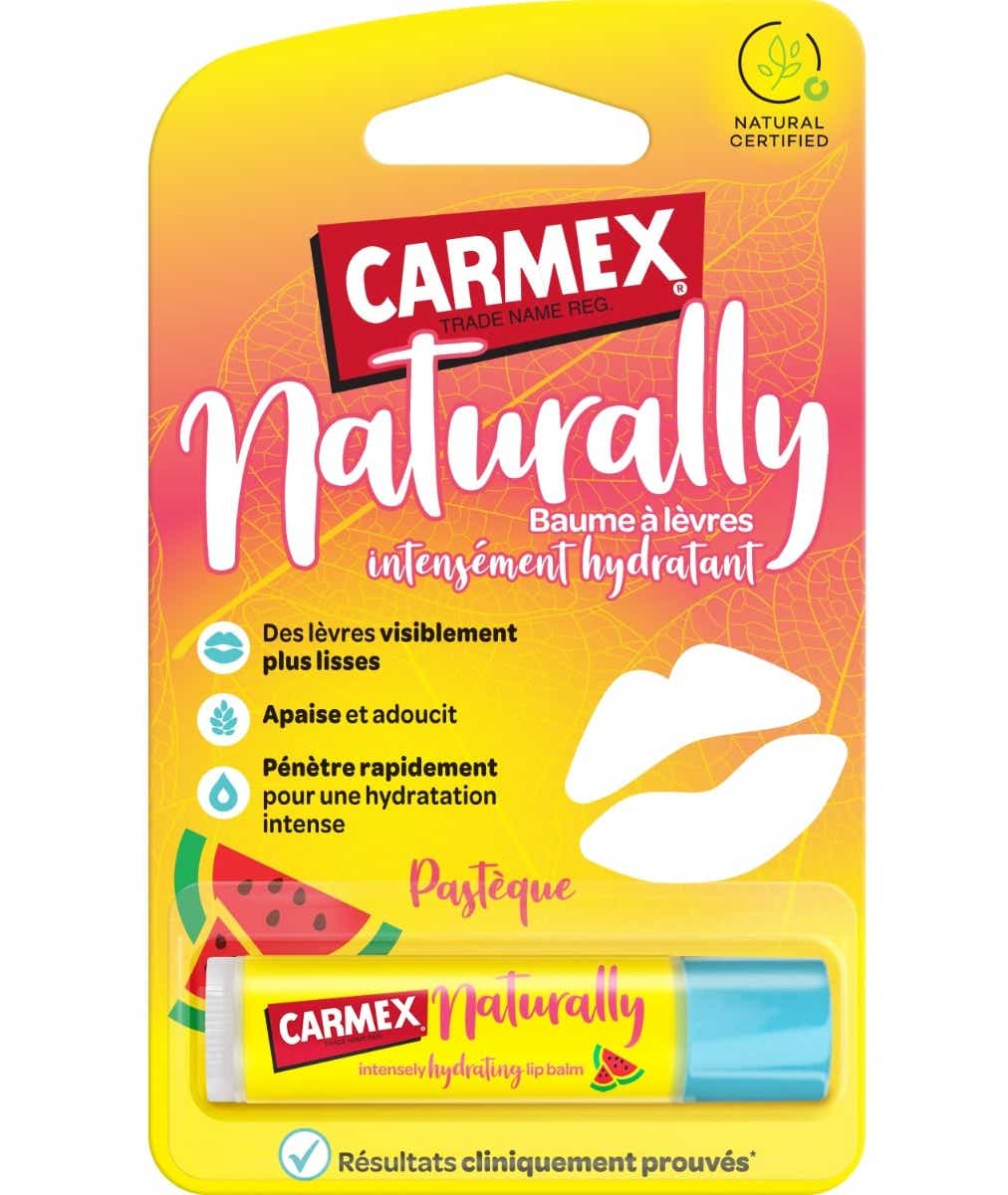 CARMEX NATURALLY INTENSELY MOISTURIZING LIP BALM WATERMELON 4G