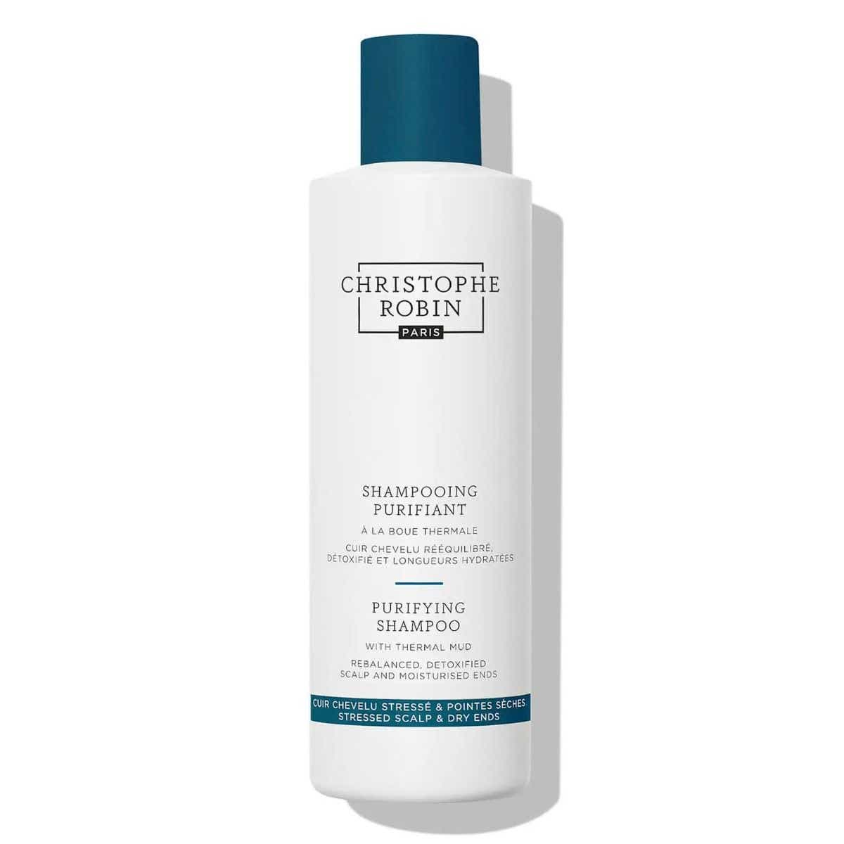 CHRISTOPHE ROBIN PURIFYING SHAMPOO WITH THERMAL MUD SCALP STRESS AND DRY ENDS 250ML