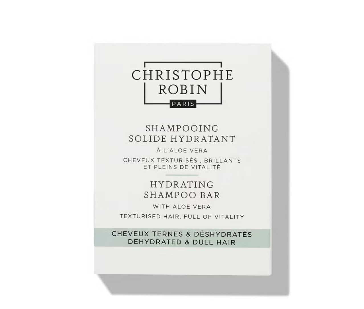 CHRISTOPHE ROBIN SOLID MOISTURIZING SHAMPOO WITH ALOE VERA FOR DULL AND DEHYDRATED HAIR 100G