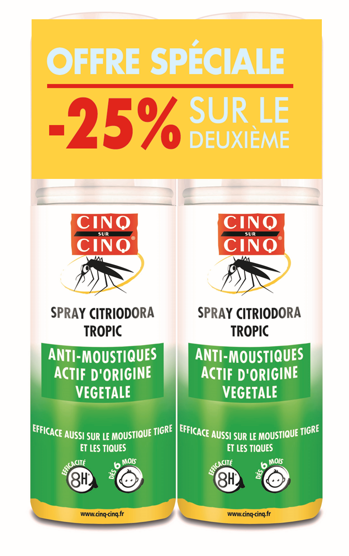 FIVE SUR FIVE MOSQUITO REPELLENT SPRAY CITRIODORA ANTI MOSQUITO ALL AREAS 2X100ML