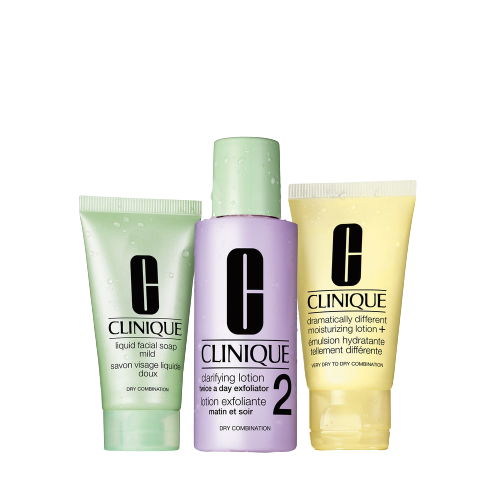 CLINIQUE BASIC 3-STROKE INITIAL KIT FOR DRY TO COMBINATION SKIN 180ML