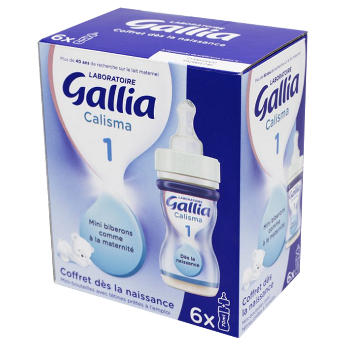 CALISMA BOX 1 MINI BABY BOTTLES WITH Nipple 6X70ML LIQUID MILK 1ST AGE 0 TO 6 MONTHS