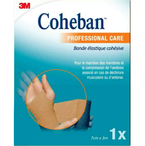 COHEBAN COHESIVE ELASTIC FLESH TENSION BAND 10X3 5CM 1
