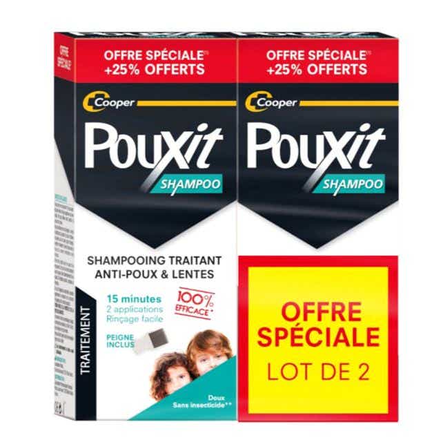 COOPER POUXIT ANTI LICE TREATMENT SHAMPOO 2X250ML