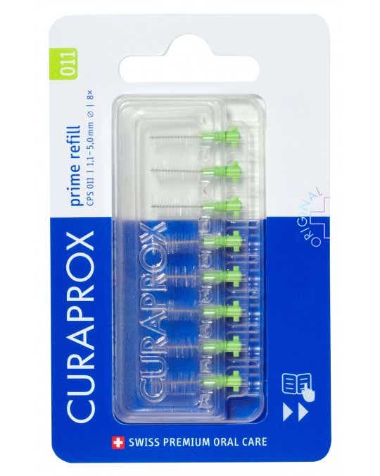 CPS 011 PRIME REFILL GREEN INTERDENTAL BRUSHES REFILL X8