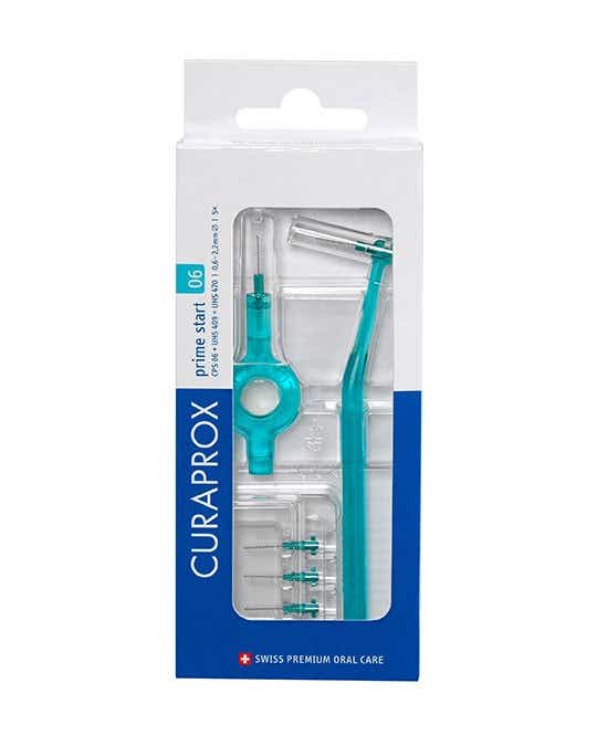 CPS 06 PRIME START TURQUOISE 5 INTERDENTAL BRUSHES 2 HANDLES