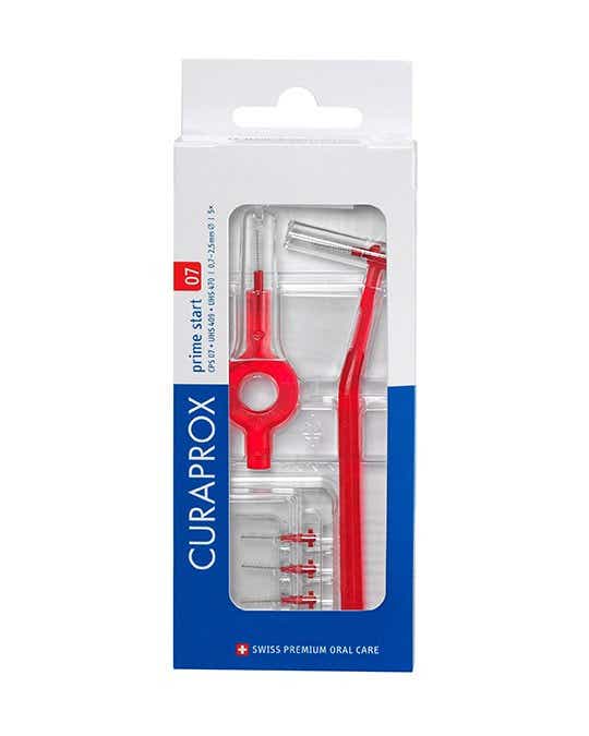 CPS 07 PRIME START RED 5 INTERDENTAL BRUSHES 2 HANDLES